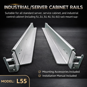Glissières de tiroir de rack de serveur à extension complète AOLISHENG, robustes, pour armoires de données - Product Image 2