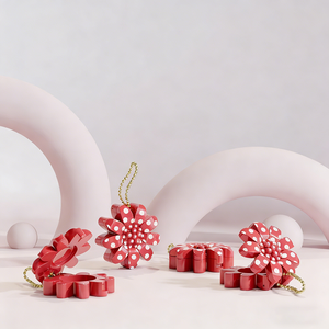 Boîte à poudre personnalisée en forme <span class=keywords><strong>de</strong></span> fleur, palette <span class=keywords><strong>de</strong></span> fards à paupières, boîte à blush, étui à baume à lèvres, étui à rouge à lèvres, étui à poudre avec porte-clés, emballage <span class=keywords><strong>de</strong></span> maquillage - Product Image 5