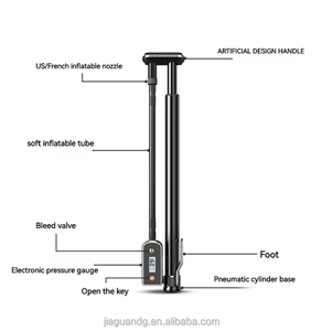 도로 자전거 부품 핸드 펌프 용 게이지 수동 팽창기가있는 미니 풋 펌프 - Product Image 4