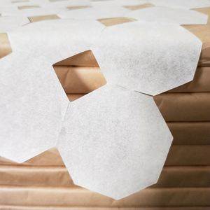 Papier de cuisson octogonal connecté en forme de goutte d'eau, enduit de silicone, à points, vierge, pour pain vapeur, papier sulfurisé pour cuiseur vapeur - Product Image 4