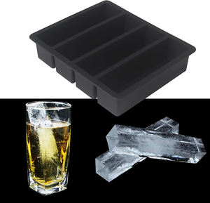 <span class=keywords><strong>Bac</strong></span> à glaçons en silicone durable empilable à 4 cavités <span class=keywords><strong>sans</strong></span> BPA grand beurre pour whisky et cocktail - Product Image 3