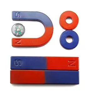 Red blue alnico magnet school educational magnet