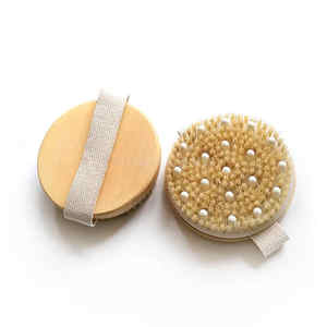 <span class=keywords><strong>Cepillo</strong></span> Corporal de Madera Natural Redondo de Lujo para Baño, Húmedo/Seco, para Limpieza y Exfoliación, con Cerdas de Jabalí, para <span class=keywords><strong>Ducha</strong></span> - Product Image 6