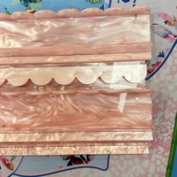 Supports de Mahjong américains en acrylique rose coquille avec poussoirs magnétiques, 4 supports de tuiles, accessoires de jeu personnalisés