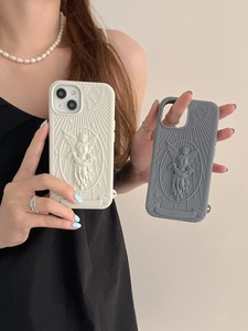 MAXUN Fabricant INS Solide Couleur 3D Lady <span class=keywords><strong>Liberty</strong></span> Creative Drop Proof Soft Mobile Phone Cases Pour iPhone 11 12 13 14 15 Promax - Product Image 6