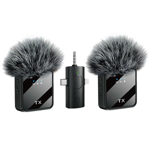 F11-2 Portable 3 in 1 Noise Wireless <strong>Tiny</strong> Dual Mini Wireless MicrophoneReduction Collar Clip <strong>Microphone</strong> for Teacher - Product Image 1