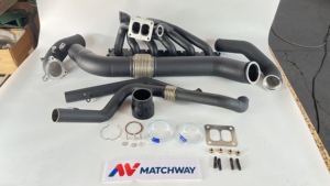 Collecteur turbo à double scroll MATCHWAY en céramique cuite, 3 mm d'épaisseur, SS304 T4, pour <span class=keywords><strong>BMW</strong></span> Gen1 B58 avec tuyau de descente et tuyau de suralimentation - Product Image 3