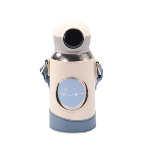 Bouteille d'eau isolée pour enfants, 401-500ml, design de dessin animé avec paille, pour les élèves de maternelle et d'école primaire - Product Image 1