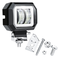 Barre lumineuse LED carrée étanche DXZ 20W 3 pouces 7D, éclairage de travail LED 5 pouces 10D DC12V-24V pour moto, tout-terrain, voiture, bateau