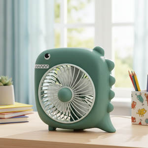Ventilatore da Tavolo Verde 10-12.9 Pollici con Motore AC, Oscillante, Controllo Meccanico, 40W, in Plastica, per Uso Domestico, con Timer e Tre Velocità - Product Image 3