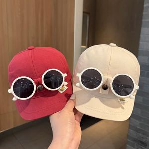Gorra de Béisbol de <span class=keywords><strong>Verano</strong></span> Estilo Coreano con Visera Extraíble para Bebés Niños y Niñas, Diseño Liso, Protección Solar - Product Image 1