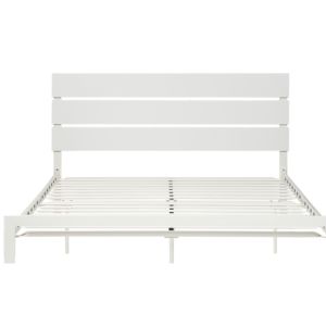 Meubles de chambre à coucher de style décontracté DB Contemporary 1pc Queen White Metal Bed - Product Image 4