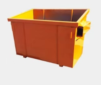 Poubelle à chargement frontal empilable avec roues et couvercle pour conteneur de benne à fourche industrielle