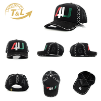 4UGEAR Custom 4U 5 Panel Baseball Hat Caps Curved Brim Luxury Sport Baseball Hats avec Custom Rhinestone logo Gorras