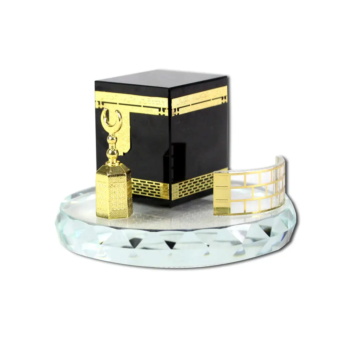 2023 nuovo Design modello Kaaba con Base circolare di cristallo ornamenti islamici