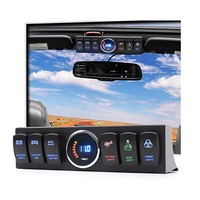 Nouveau panneau de 6 interrupteurs à bascule IP65 étanche 12V pour Jeep Wrangler JK JKU 2007-2018 avec garantie de 12 mois