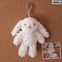 Porte-clés pendentif lapin ou petit mouton en peluche polyester de petite taille, jouet en peluche pour machine à griffes, breloque de sac en fourrure de lapin