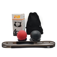 Ballon de boxe réflexe en mousse PU avec bandeau en silicone, corde élastique réglable, équipement d'entraînement doux et personnalisable pour débutants