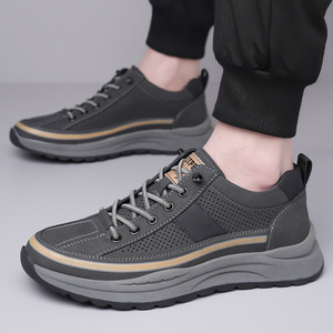 Sandales décontractées pour hommes, couleur kaki, à semelle plate, respirantes, à enfiler, pour la conduite, taille adulte 112 - Product Image 4