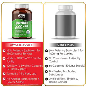 OEMサンダーゴッドヴァインルートエキスカプセルサプリメント15000mgトリプテリギウムウィルフォルディカプセル - Product Image 3