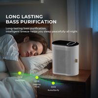 Purificateur d'air électrique HEPA KENNEDE avec mesure PM2.5, faible bruit 60 dB, portable pour grandes pièces