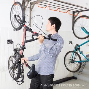 Crochet robuste en forme de S pour le rangement des pneus de vélo, support mural pour garage, noir - Product Image 1