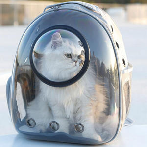 Tompo กระเป๋าเป้สะพายหลังแมวแบบทันสมัยสายคล้องไหล่แบบพกพาดีไซน์แคปซูลโปร่งใสระบายอากาศได้สำหรับอาหารแห้ง - Product Image 2