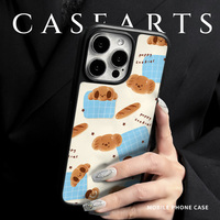 Coque de téléphone magnétique dessin animé pour Iphone16 16pro/promax 15 15promax/14Promax/14pro 14/13 13pro 12 11 coque Texture en Fiber de carbone