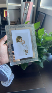 إطار صور كلاسيكي من الكريستال الزجاجي الفضي من فولينغ، إطار صور إبداعي يدوي الصنع من الكريستال الزجاجي للبيع بالجملة، مقاس 4*6 و5*7 بوصة - Product Image 5