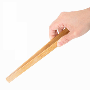 Pince de cuisine multifonction <span class=keywords><strong>en</strong></span> bambou, <span class=keywords><strong>mini</strong></span>-pince plate personnalisable avec logo <span class=keywords><strong>en</strong></span> <span class=keywords><strong>bois</strong></span>, ustensile de service alimentaire, pince de cuisson BBQ - Product Image 2