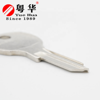 Clé vierge OEM 1646R pour coffre-fort/serrure de porte principale (échantillon gratuit), laiton en alliage de zinc plaqué argent 1.4mm estampage de clé vierge avec trou d'anneau