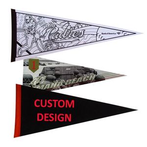 Hot Sell Custom Logo Wool Felt Material Pennant Flag Felt With Stick - Product Image 1