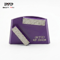 Plaquettes de ponçage diamantées à double barre à changement rapide Lavina pour préparation de surfaces en béton – Blocs de ponçage à liaison métallique à enfiler