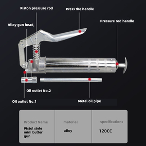 YIJIALIN <strong>Mini</strong> 120CC Manual One-Hand <strong>Grease</strong> <strong>Gun</strong> Industrial/DIY Grade Alloy Material 3-Year Warranty OEM/ODM Customized Support - Product Image 4