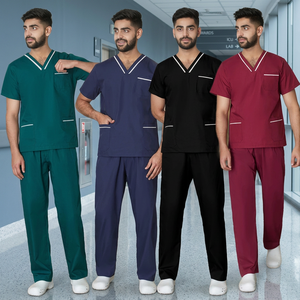 Uniforme Médico Unisex de Alta Gama, Tejido Dobby de Spandex/Poliéster, con Tecnología de Detección de Agujas y Fusión sin Costuras, Suministro ODM - Product Image 3