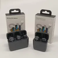 SX6 Microphone Lavalier sans fil cardioïde longue durée de vie de la batterie affichage numérique enregistrement HD pour diffusion en direct en plein air nouveau plastique