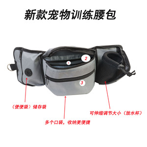 Riñonera deportiva con correa para perro, con tiras reflectantes, impermeable, para correr, ciclismo y caminar - Product Image 3