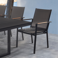 Meubles de jardin Chandar, table et chaises de salle à manger, ensemble de table et chaises d'extérieur pour café et restaurants