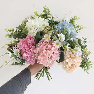 Ramo de Hortensias Qilan, Flores de Seda Plástica de Alta Simulación, Decoración Moderna para el Hogar, Accesorios para Bodas - Product Image 2
