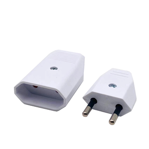 Đức EU Cắm <span class=keywords><strong>2P</strong></span> mà không cần nối đất 250V 2.5A 10A trắng đen nam điện cắm cắm Châu Âu rewireable cắm 4.0mm2 - Product Image 5