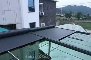 Efficacité thermique supérieure <span class=keywords><strong>Tuiles</strong></span> de toiture isolées Fonctionnement manuel en aluminium léger avec cadre blanc Matériau de voile en PVC - Product Image 5