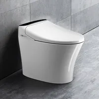 Tejjer الأبيض والأسود الأدوات الصحية مرحاض أوتوماتيكي مجموعة الذكية wc