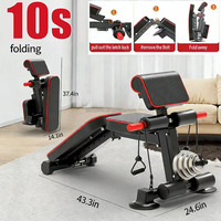 Banc en métal pliable multifonctionnel réglable et durable pour l'entraînement du corps entier