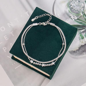 Bracelet moissanite pulsera de cristal bracelet femme brazalete diamantes fabrica trèfle bracelet - Product Image 1