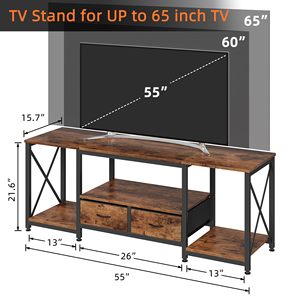 Holz <span class=keywords><strong>TV</strong></span>-Ständer <span class=keywords><strong>TV</strong></span>-Konsolen tisch mit offenen Regalen und Stoffs chu blade für Wohnzimmer Schlafzimmer-Anpassung - Product Image 2