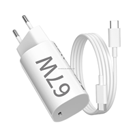 Chargeur d'origine Xiaomi 67W, charge rapide USB C PD Gan Turbo Charge 67W, adaptateur secteur USB avec câble USB-C 6A