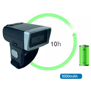 Máy quét mã vạch Vòng đeo được mini cầm tay không dây màu xanh răng 1D 2D QR HS-S03ER quét ngón tay - Product Image 2