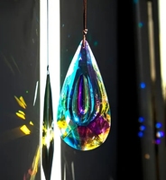 Prisma de Cristal K9 Multicolor con Diseño de Gota de Agua, Atrapasueños, Refractor de Luz Arcoíris, Adorno Colgante para Ventana de Dormitorio