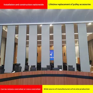 Paravent pliable mobile <span class=keywords><strong>en</strong></span> alliage d'aluminium électrique pour bureau et salle d'exposition, entièrement automatique - Product Image 3