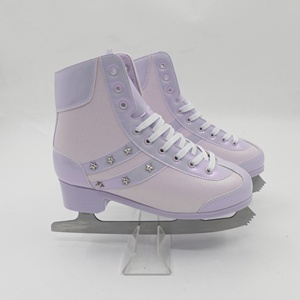 <span class=keywords><strong>Pattini</strong></span> da ghiaccio termico lilla lucido-ciondoli alla caviglia con stella di cristallo per il pattinaggio artistico femminile - Product Image 1